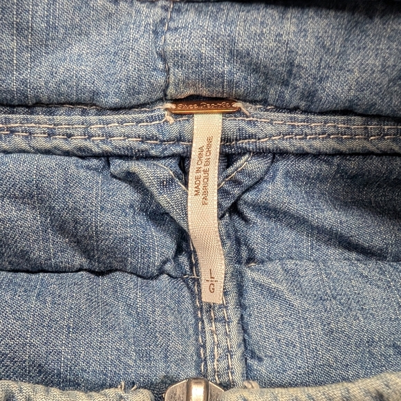 Free People Jacket Womens L Blue Cali Indigo Dolman Quilted Denim Slouchy Zip - Picture 4 of 9